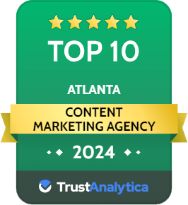 Trust Analytics top content marketing agency badge